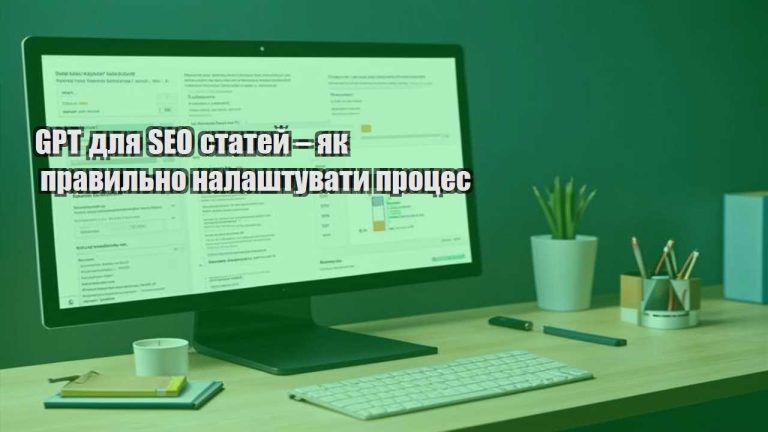 GPT для SEO статей – як правильно налаштувати процес
