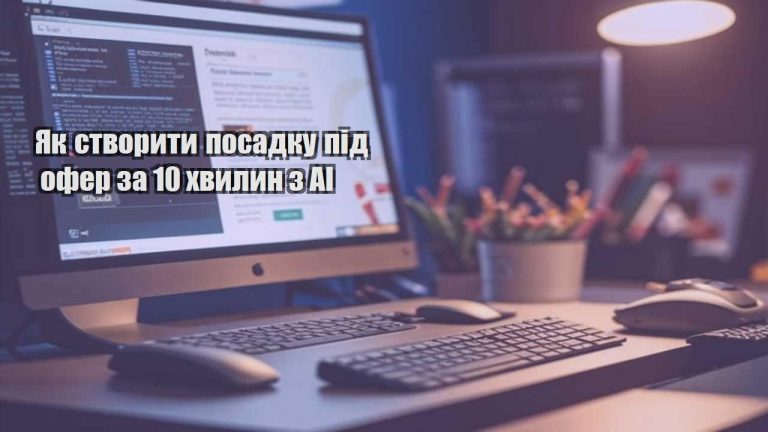 Як створити посадку під офер за 10 хвилин з AI