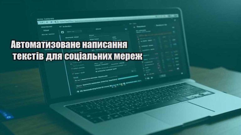 Автоматизоване написання текстів для соціальних мереж