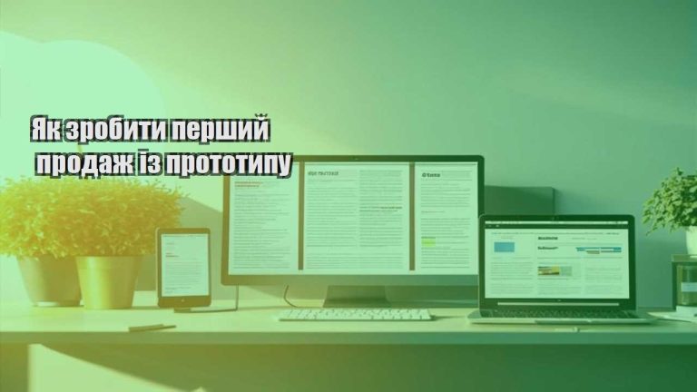 Як зробити перший продаж із прототипу