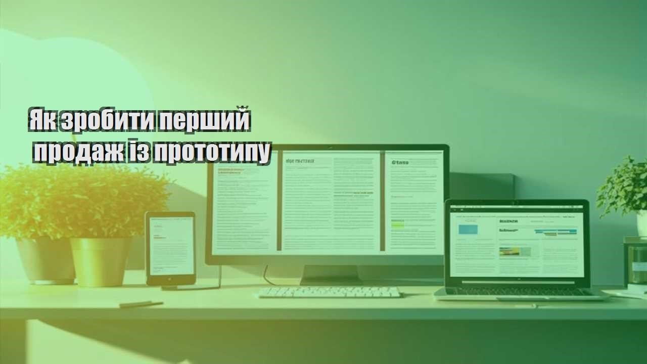 yak zrobyty pershyj prodazh iz prototypu