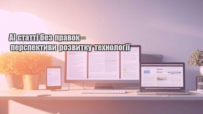 AI статті без правок – перспективи розвитку технології