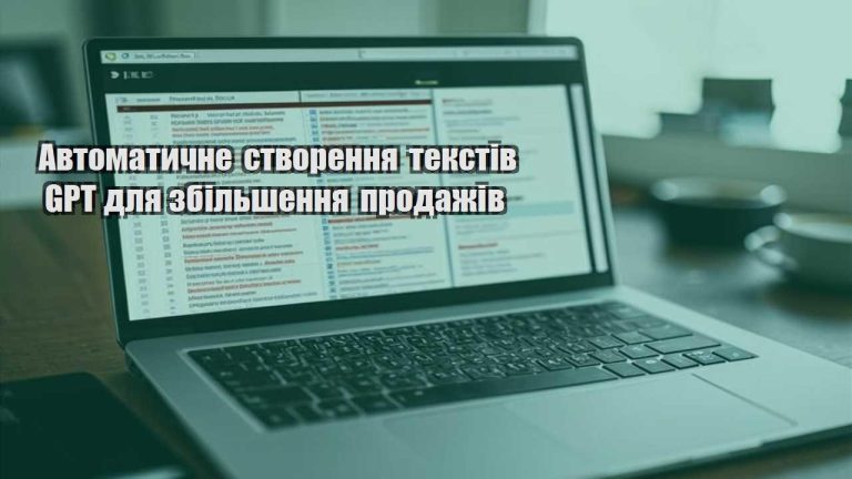 Автоматичне створення текстів GPT для збільшення продажів