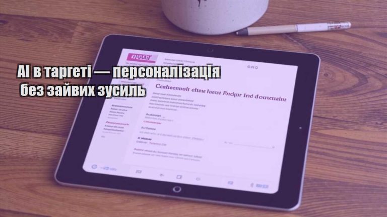 AI в таргеті — персоналізація без зайвих зусиль