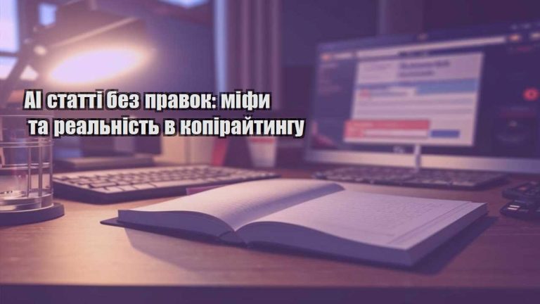 AI статті без правок: міфи та реальність в копірайтингу