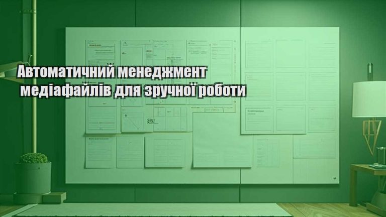 Автоматичний менеджмент медіафайлів для зручної роботи
