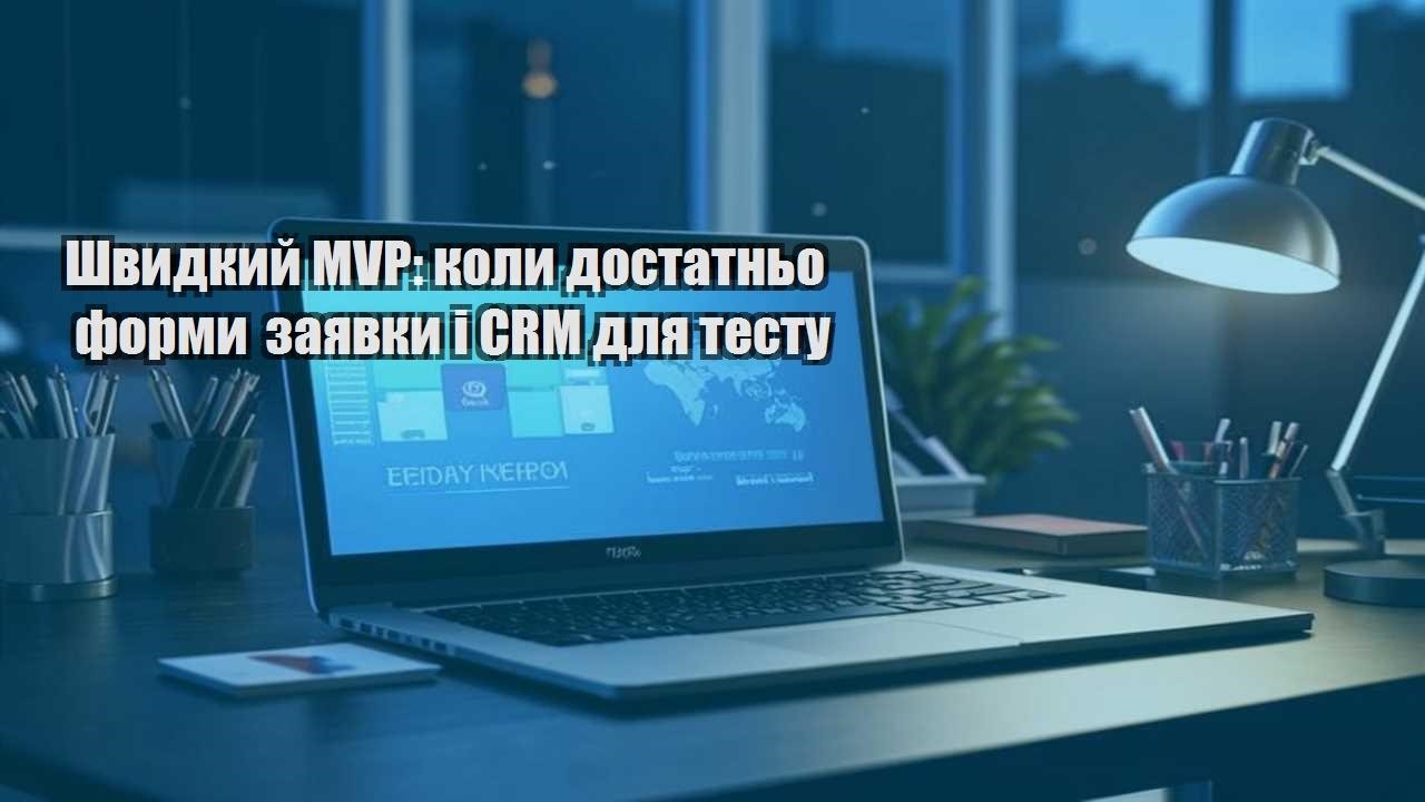 shvydkyj mvp koly dostatno formy zayavky i crm dlya testu
