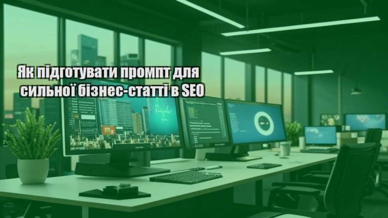 Як підготувати промпт для сильної бізнес-статті в SEO