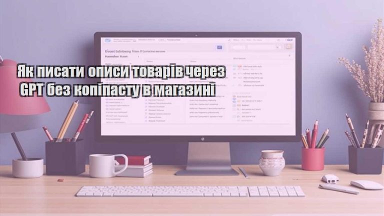 Як писати описи товарів через GPT без копіпасту в магазині