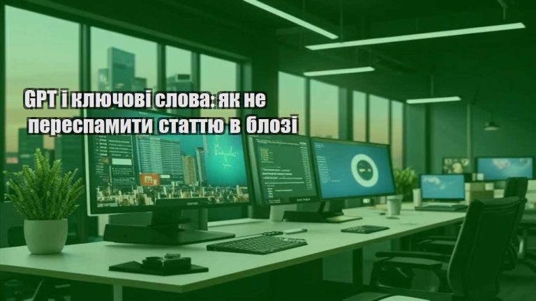 GPT і ключові слова: як не переспамити статтю в блозі