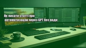 Як писати статті про автоматизацію через GPT без води