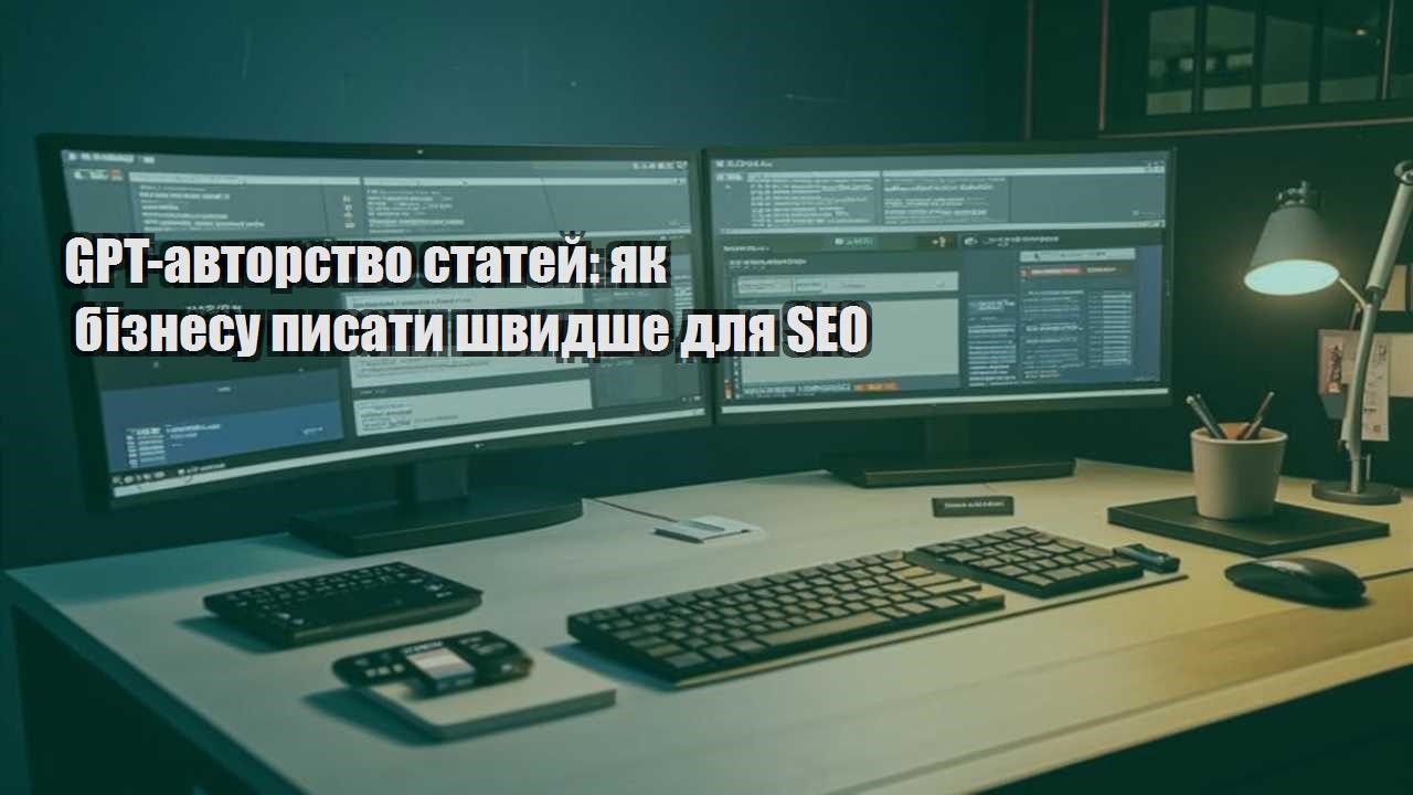 gpt avtorstvo statej yak biznesu pysaty shvydshe dlya seo