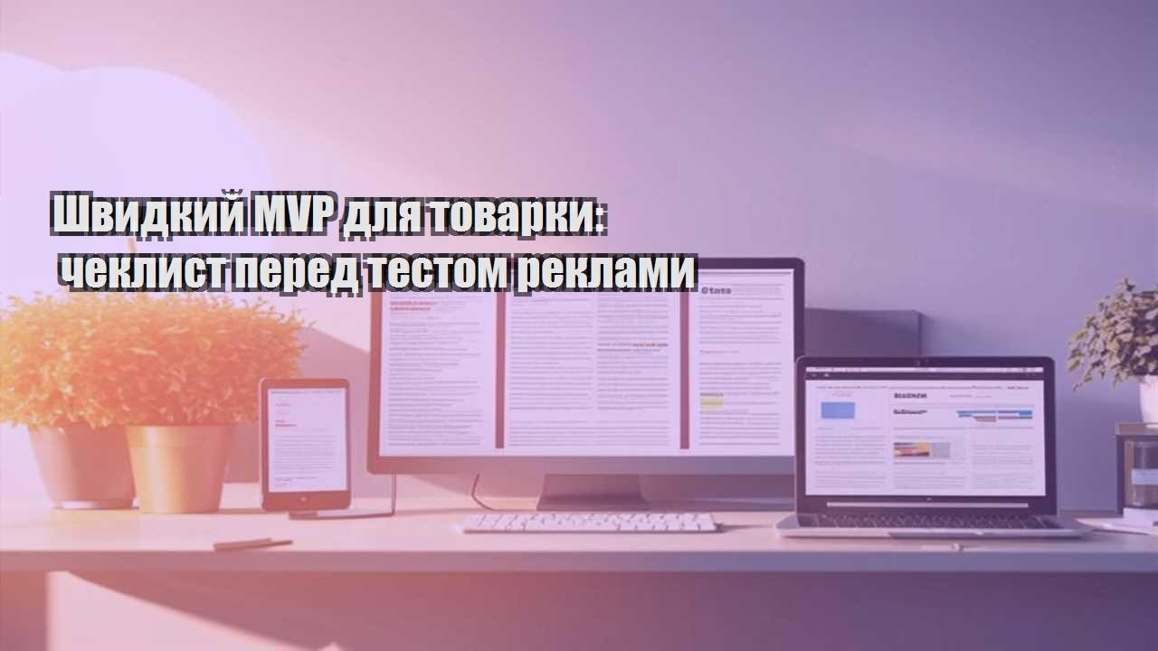 shvydkyj mvp dlya tovarky cheklyst pered testom reklamy
