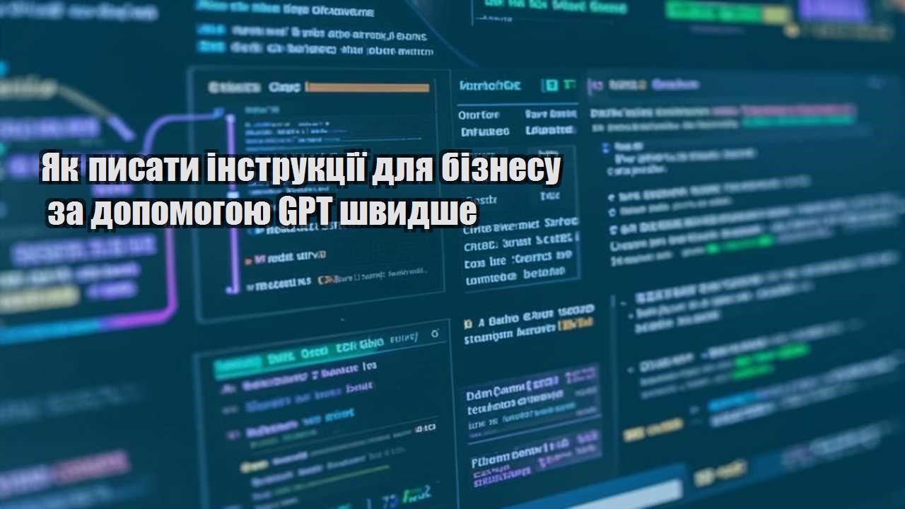 yak pysaty instrukcziyi dlya biznesu za dopomogoyu gpt shvydshe