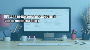 GPT для редактора: як скоротити час на чернетки блогу