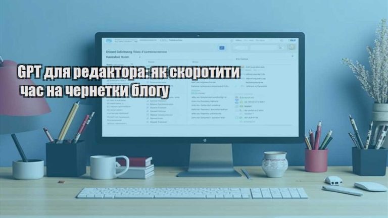GPT для редактора: як скоротити час на чернетки блогу
