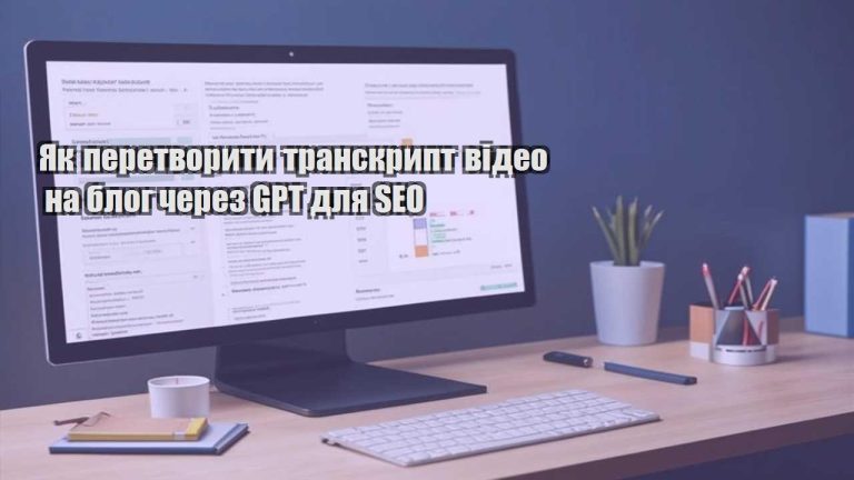 Як перетворити транскрипт відео на блог через GPT для SEO