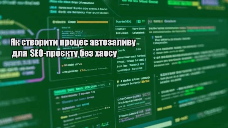Як створити процес автозаливу для SEO-проєкту без хаосу