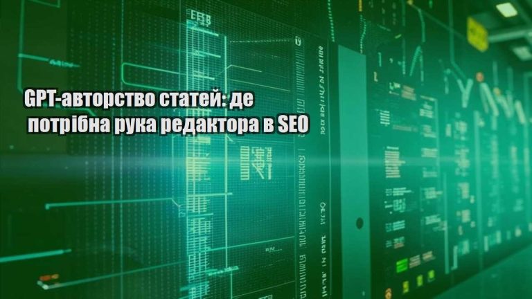 GPT-авторство статей: де потрібна рука редактора в SEO