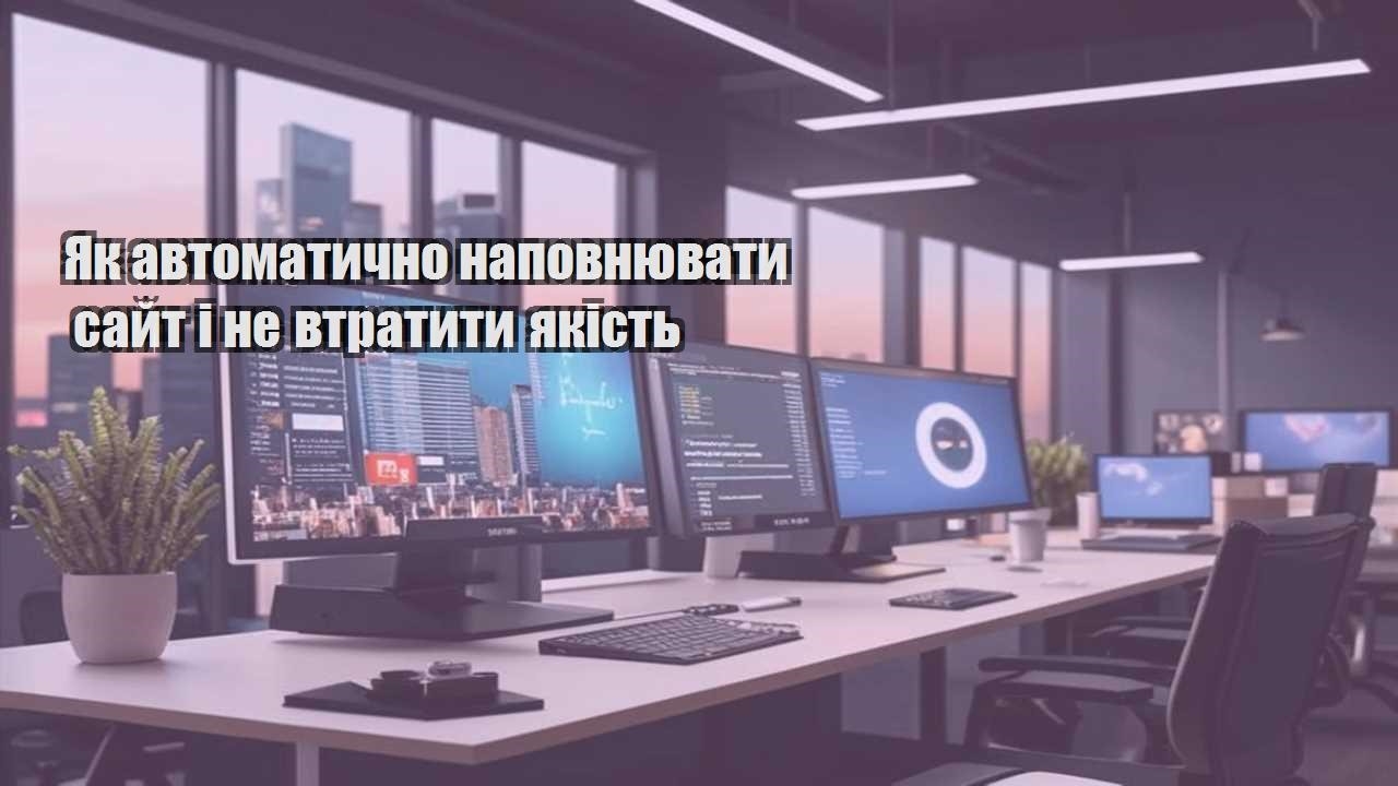 yak avtomatychno napovnyuvaty sajt i ne vtratyty yakist