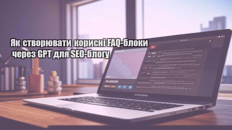 Як створювати корисні FAQ-блоки через GPT для SEO-блогу