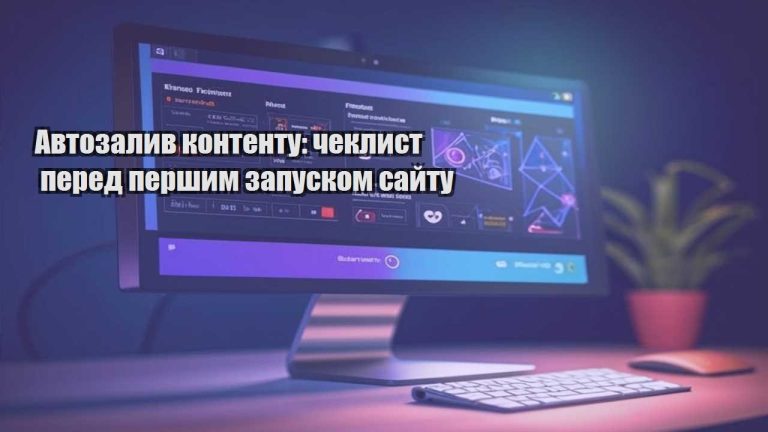 Автозалив контенту: чеклист перед першим запуском сайту