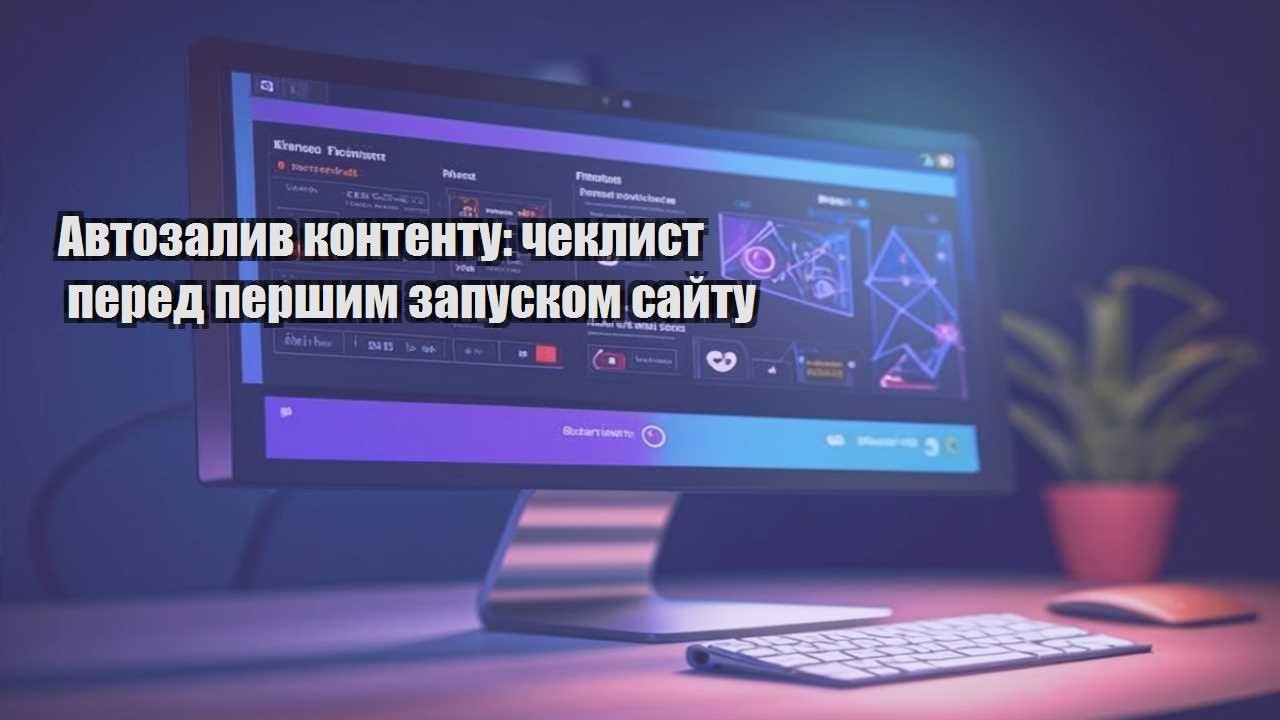 avtozalyv kontentu cheklyst pered pershym zapuskom sajtu