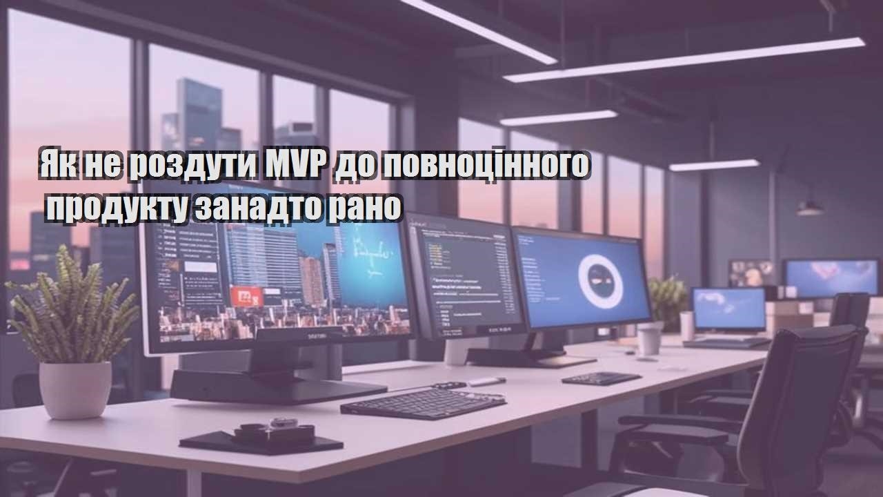 yak ne rozduty mvp do povnoczinnogo produktu zanadto rano