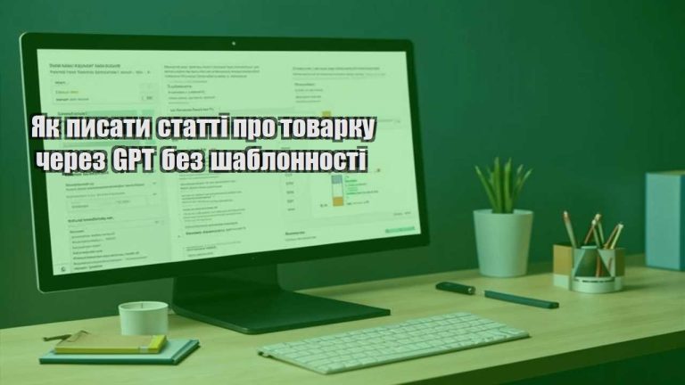 Як писати статті про товарку через GPT без шаблонності