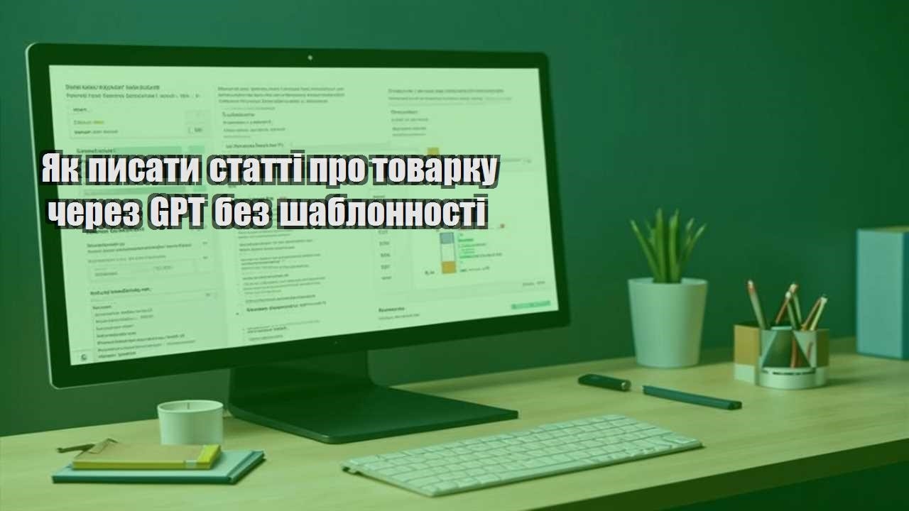 yak pysaty statti pro tovarku cherez gpt bez shablonnosti